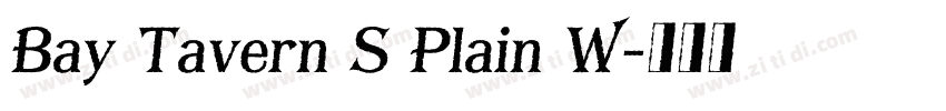 Bay Tavern S Plain W字体转换